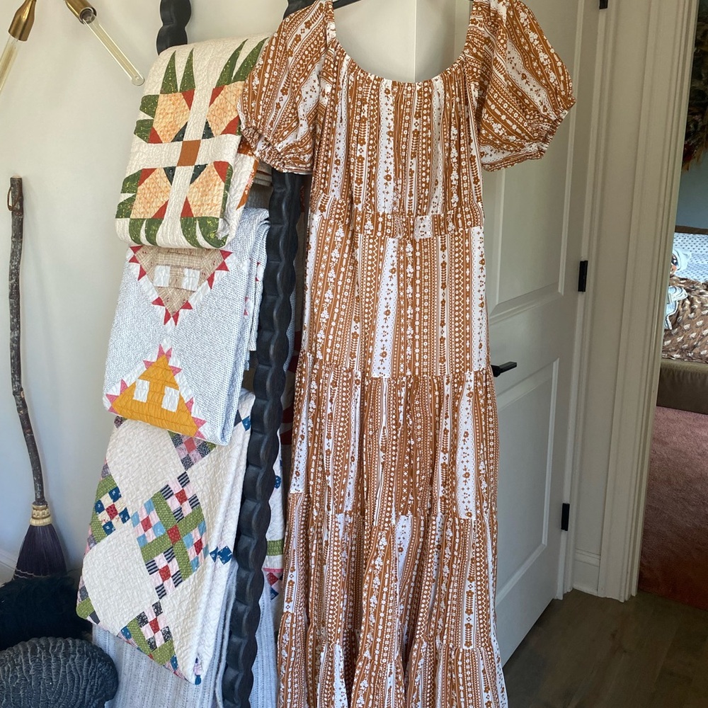 Innika Choo Bohemian Brown and White Maxi Dress